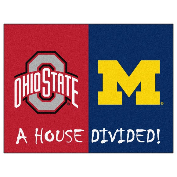 House Divided - Ohio State Buckeyes / Michigan Wolverines Mat / Rug by Fanmats