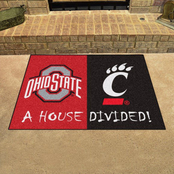 House Divided - Ohio State Buckeyes / Cincinnati Bearcats Mat / Rug by Fanmats