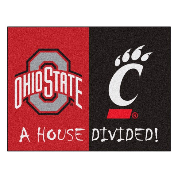 House Divided - Ohio State Buckeyes / Cincinnati Bearcats Mat / Rug by Fanmats