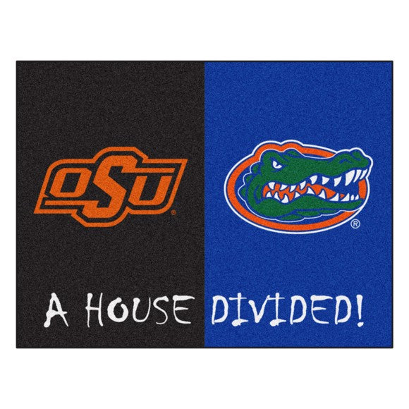 House Divided - Oklahoma State Cowboys / Florida Gators Mat / Rug by Fanmats