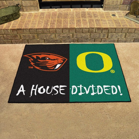House Divided - Oregon Ducks / Oregon State Beavers Mat / Rug by Fanmats