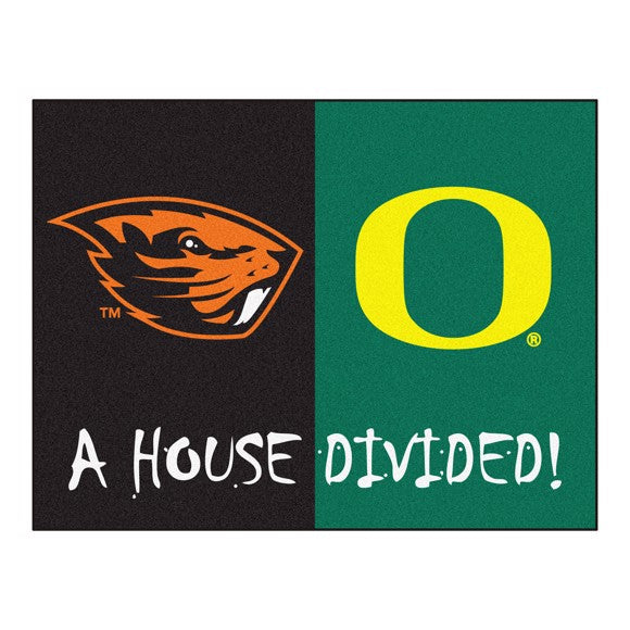 House Divided - Oregon Ducks / Oregon State Beavers Mat / Rug by Fanmats