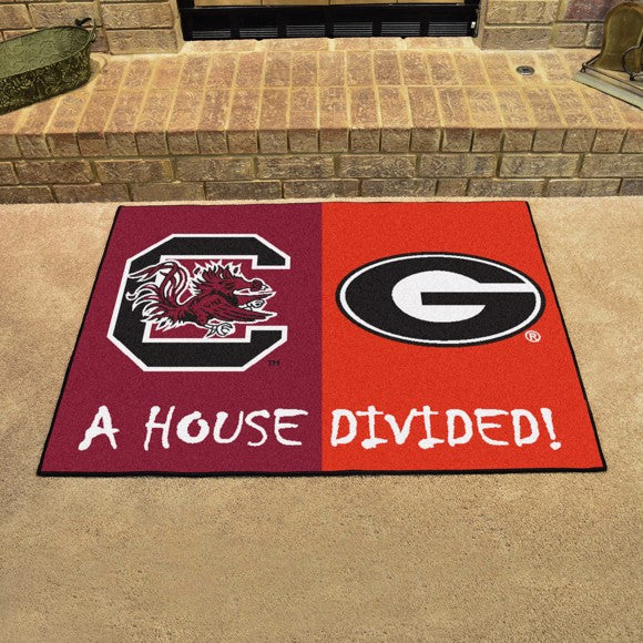 House Divided - South Carolina Gamecocks / Georgia Bulldogs Mat / Rug by Fanmats