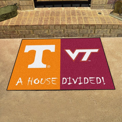 House Divided - Tennessee Volunteers / Virginia Tech Hokies Mat / Rug by Fanmats