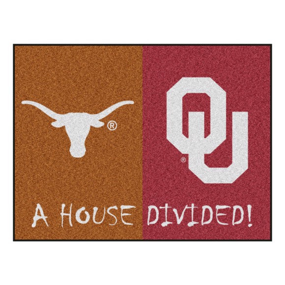 House Divided - Texas Longhorns / Oklahoma Sooners Mat / Rug by Fanmats