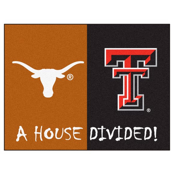 House Divided - Texas Longhorns / Texas Tech Red Raiders Mat / Rug by Fanmats