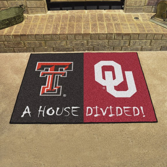 House Divided - Texas Tech Red Raiders / Oklahoma Sooners Mat / Rug by Fanmats
