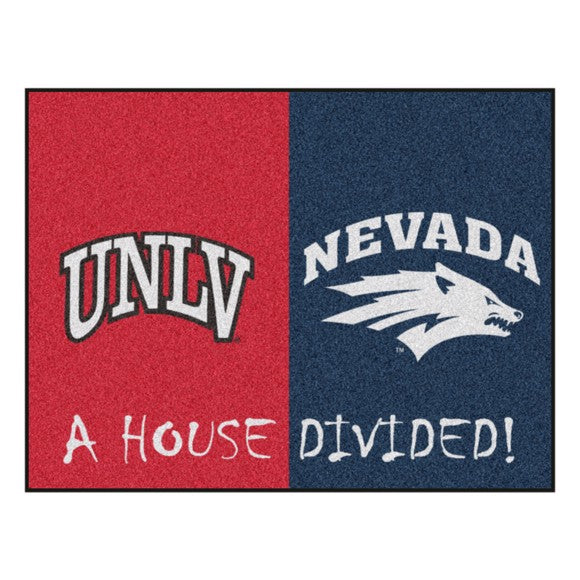 House Divided - UNLV (Las Vegas) Rebels / Nevada Wolf Pack Mat / Rug by Fanmats