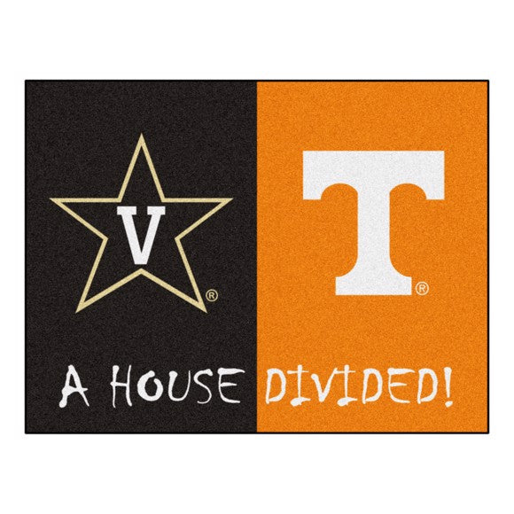 House Divided - Vanderbilt Commodores / Tennessee Volunteers Mat / Rug by Fanmats
