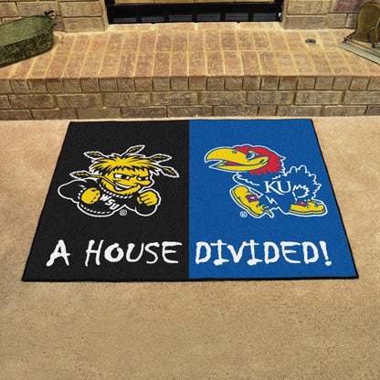 House Divided - Wichita State Shockers / Kansas Jayhawks Mat / Rug by Fanmats