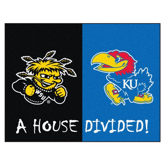 House Divided - Wichita State Shockers / Kansas Jayhawks Mat / Rug by Fanmats