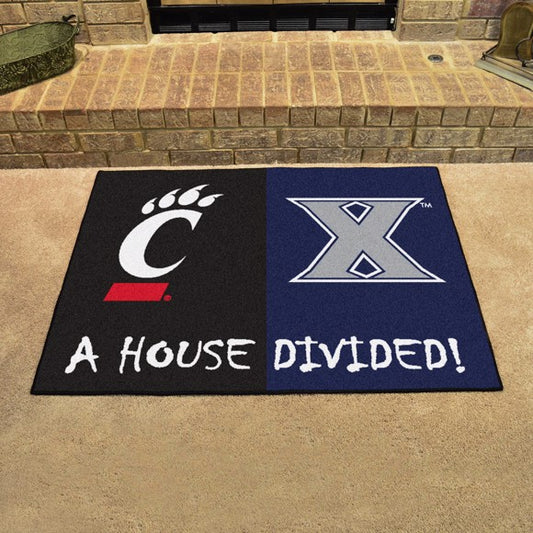 House Divided - Xavier Musketeers / Cincinnati Bearcats Mat / Rug by Fanmats