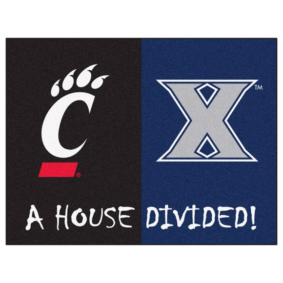 House Divided - Xavier Musketeers / Cincinnati Bearcats Mat / Rug by Fanmats