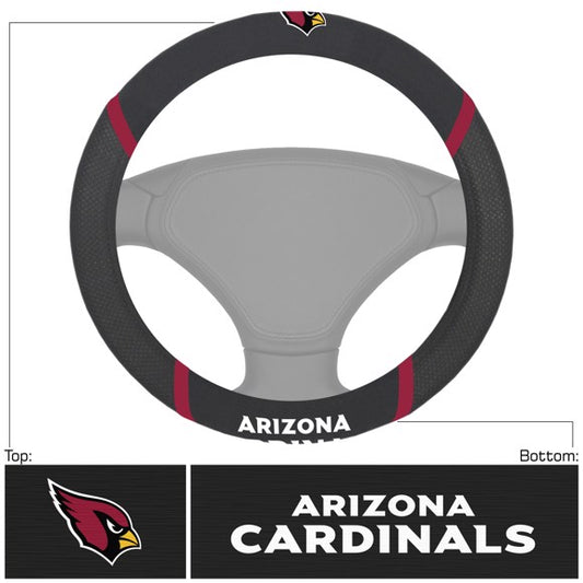 Arizona Cardinals Embroidered Steering Wheel Cover by Fanmats