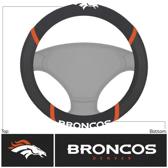 Denver Broncos Embroidered Steering Wheel Cover by Fanmats