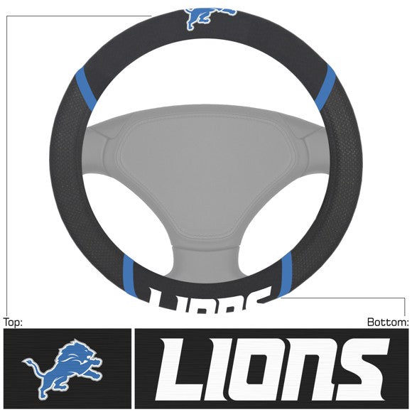 Detroit Lions Embroidered Steering Wheel Cover by Fanmats