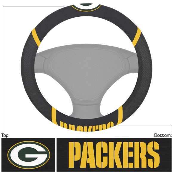 Green Bay Packers Embroidered Steering Wheel Cover by Fanmats