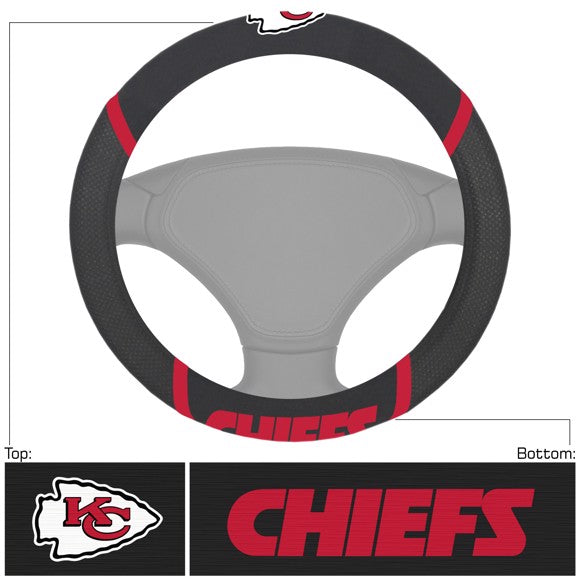 Kansas City Chiefs Embroidered Steering Wheel Cover by Fanmats