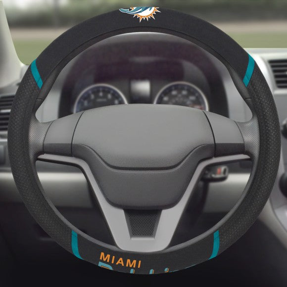 Miami Dolphins Embroidered Steering Wheel Cover by Fanmats