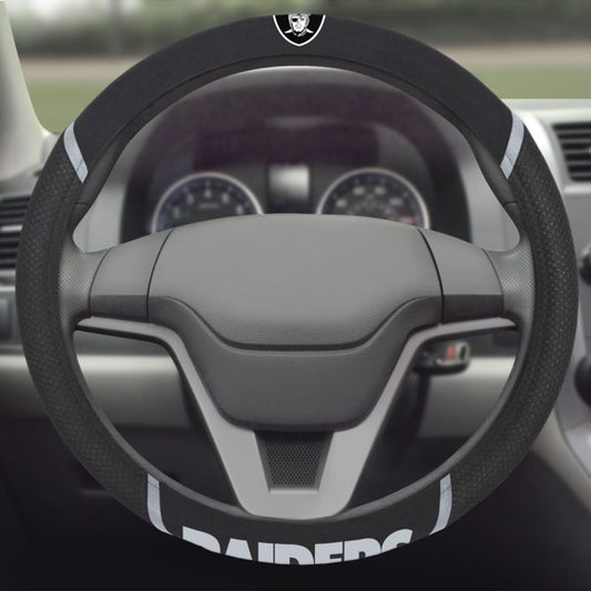 Las Vegas Raiders Embroidered Steering Wheel Cover by Fanmats