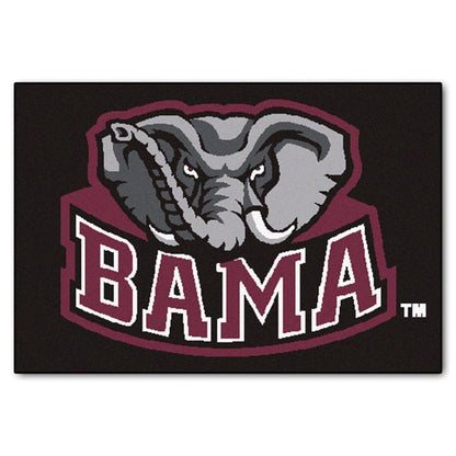 Alabama Crimson Tide NCAA Starter Mat: 19"x30", 100% nylon, vibrant colors, non-skid, machine washable, made to order.