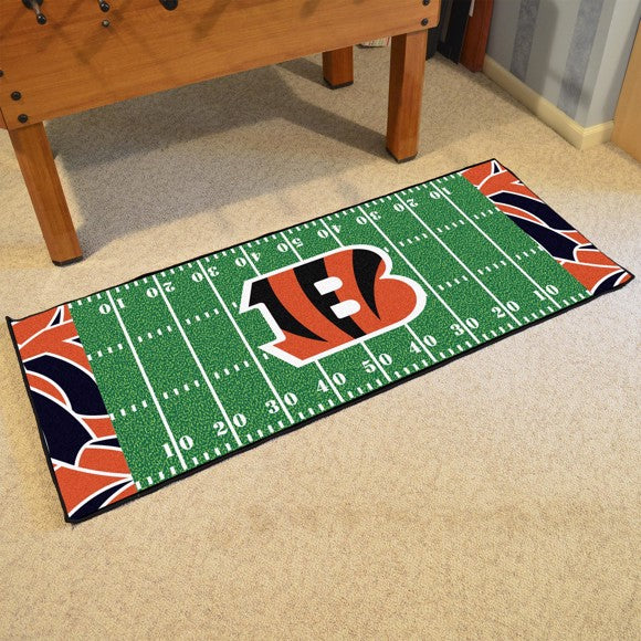 Cincinnati Bengals NFL Field Runner - 30" x 72" - Vibrant colors, non-skid backing, machine washable - Officially Licensed