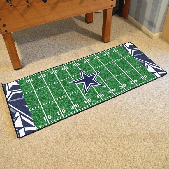 Dallas Cowboys NFL Field Runner - 30"x72", Vibrant team colors, Non-skid backing, 100% Nylon Face, Machine washable, Officially Licensed
