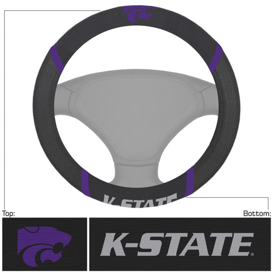 Kansas State Wildcats Embroidered Steering Wheel Cover by Fanmats