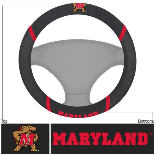 Maryland Terrapins Embroidered Steering Wheel Cover by Fanmats