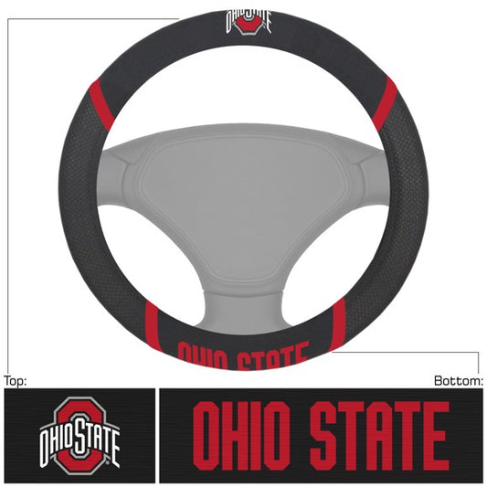 Ohio State Buckeyes Embroidered Steering Wheel Cover by Fanmats