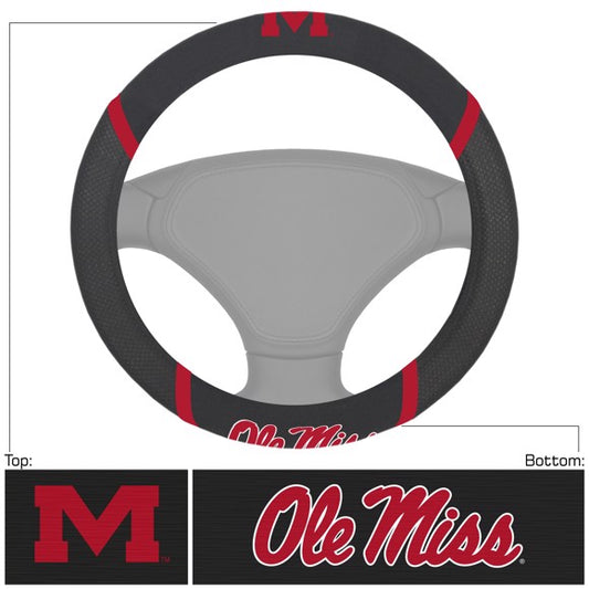 Mississippi {Ole Miss} Rebels Embroidered Steering Wheel Cover by Fanmats