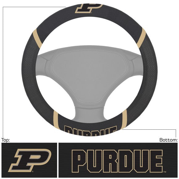 Purdue Boilermakers Embroidered Steering Wheel Cover by Fanmats