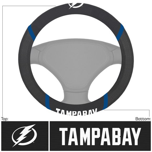 Tampa Bay Lightning Embroidered Steering Wheel Cover by Fanmats