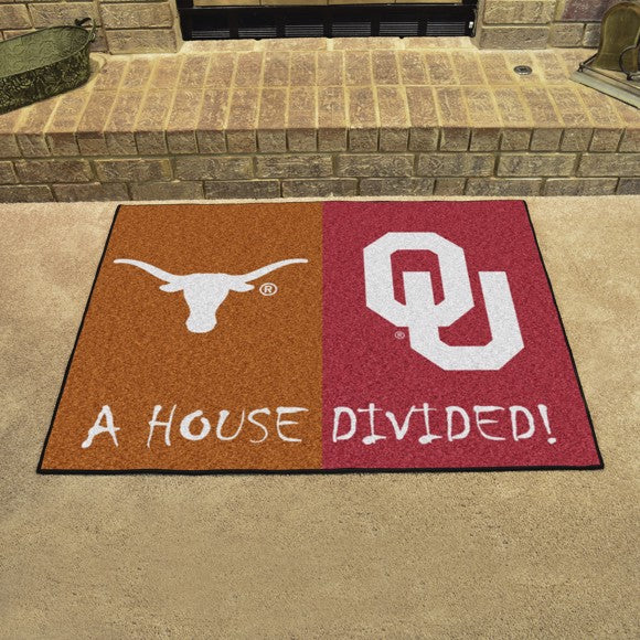 House Divided - Texas Longhorns / Oklahoma Sooners Mat / Rug by Fanmats