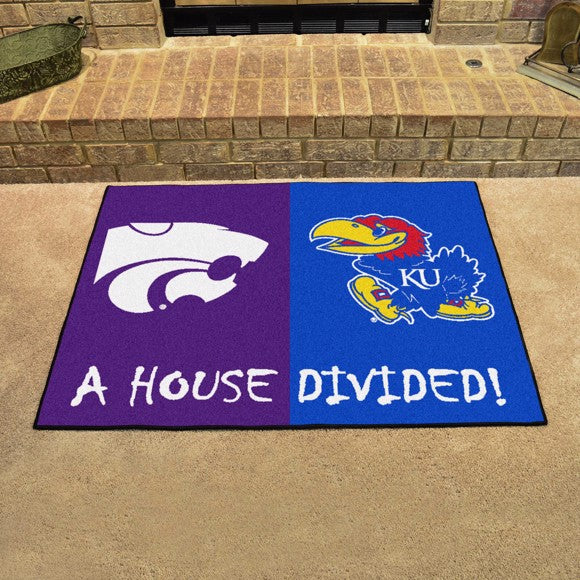House Divided - Kansas Jayhawks / Kansas State Wildcats Mat / Rug by Fanmats