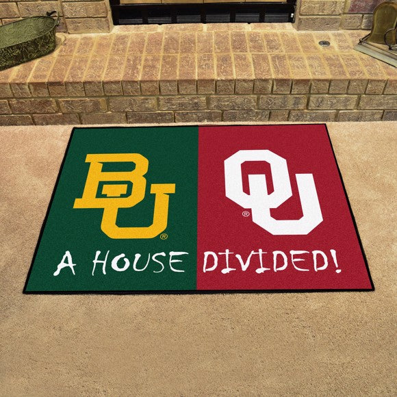House Divided - Baylor Bears / Oklahoma Sooners Mat / Rug by Fanmats