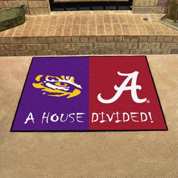 House Divided - LSU Tigers / Alabama Crimson Tide Mat / Rug by Fanmats
