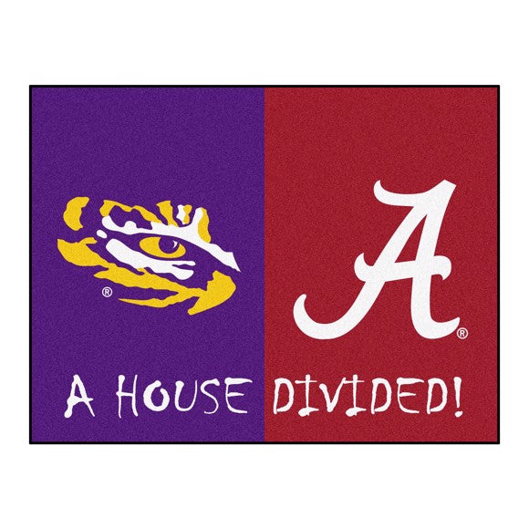 House Divided - LSU Tigers / Alabama Crimson Tide Mat / Rug by Fanmats