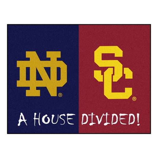 House Divided - Notre Dame / USC Trojans Mat / Rug by Fanmats