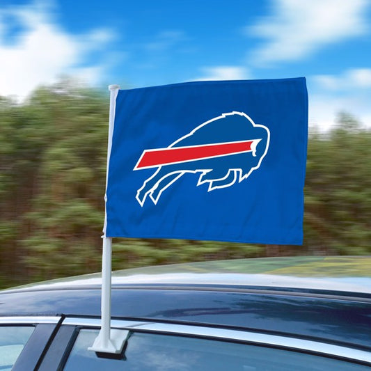 Buffalo Bills NFL Logo Car Flag - Officially Licensed, 11" x 15", Durable Nylon, Team Colors, Easy Installation