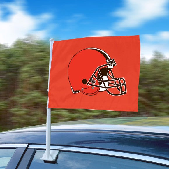 Cleveland Browns Car Flag - 11" x 15", Durable Nylon, Team Colors, Easy Installation