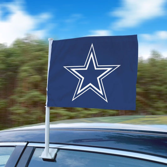 Dallas Cowboys Star Logo Car Flag - 11" x 15", Durable Nylon, Team Colors, Easy Installation