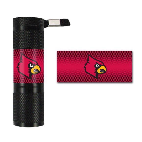 Louisville Cardinals LED Flashlight: Durable aluminum, 9 bright LEDs, team graphics, lanyard for easy carry. Batteries included.