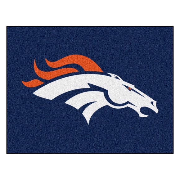 Denver Broncos NFL All-Star Rug, 33.75"x42.5", officially licensed, vibrant colors, non-skid backing, Made in the USA.