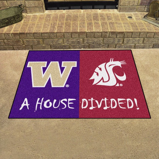 House Divided - Washington Huskies / Washington State Cougars Mat / Rug by Fanmats