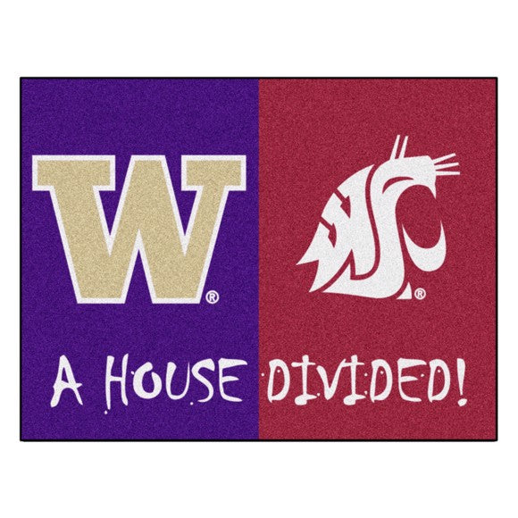House Divided - Washington Huskies / Washington State Cougars Mat / Rug by Fanmats