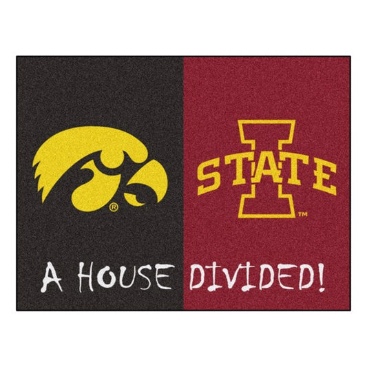 House Divided - Iowa Hawkeyes / Iowa State Cyclones Mat / Rug by Fanmats