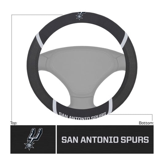 San Antonio Spurs Embroidered Steering Wheel Cover by Fanmats