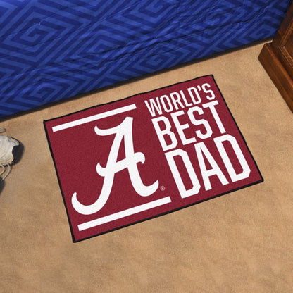 Alabama Crimson Tide Worlds Best Dad Starter Rug / Mat by Fanmats