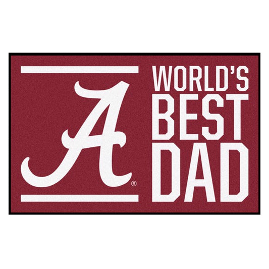 Alabama Crimson Tide Worlds Best Dad Starter Rug / Mat by Fanmats